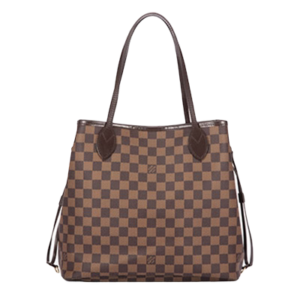 The Louis V logo and Damier pattern is a symbol of luxury worldwide and is featured in most of its products. The Neverfull is one of its most famous models.