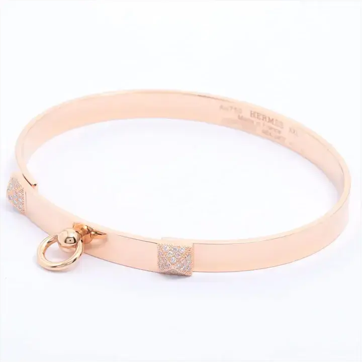 Hermes Collier de Chien Diamond Bracelet in Rose Gold